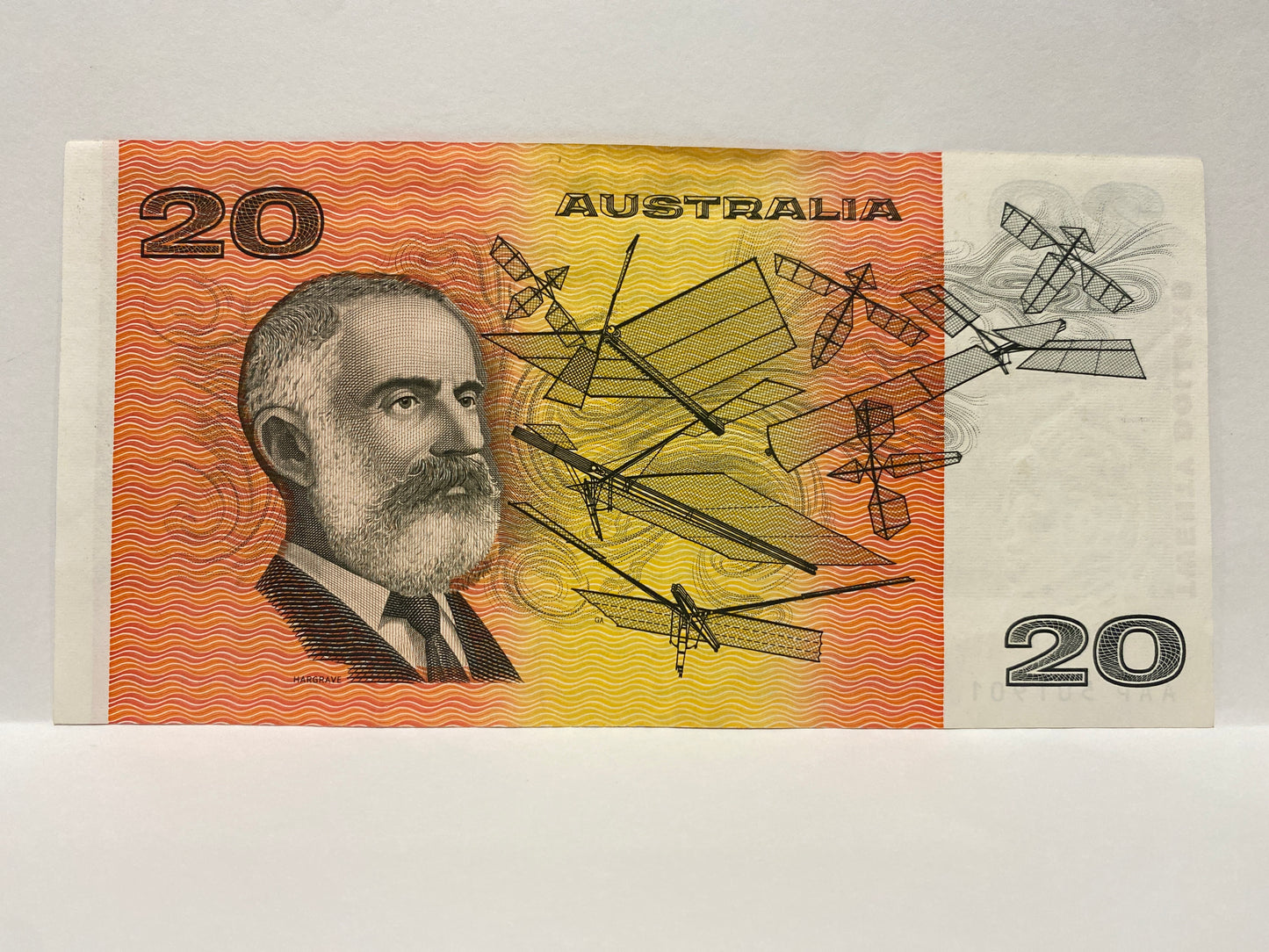 1993 $20 PAPER BANKNOTE FRASER/EVANS AUNC