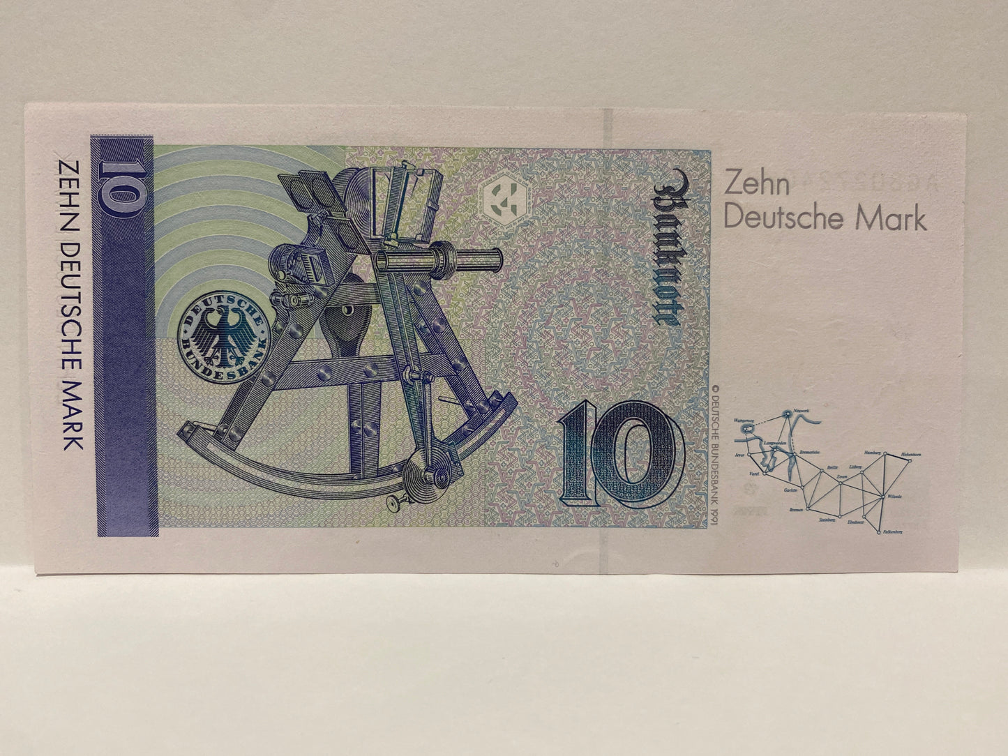 1989 GERMANY 10 DEUTSCHE MARK PAPER BANKNOTE UNCIRCULATED