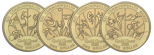 2018 COMMONWEALTH GAMES $1 SET OF 4 UNC