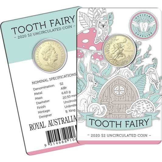 2020 TOOTH FAIRY UNC $2 CARDED LOW MINTAGE RAM