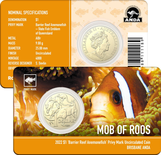 2022 ANDA MOB OF ROOS $1 UNC CARDED