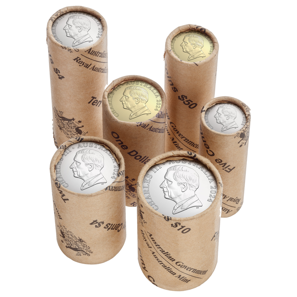 2024 HM King Charles III Effigy Premium Roll Six Coin Set