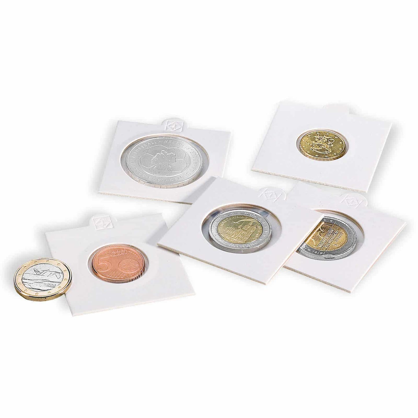 LIGHTHOUSE MATRIX SELF ADHESIVE 2x2 COIN HOLDERS $2 box of 100 (22.5mm)