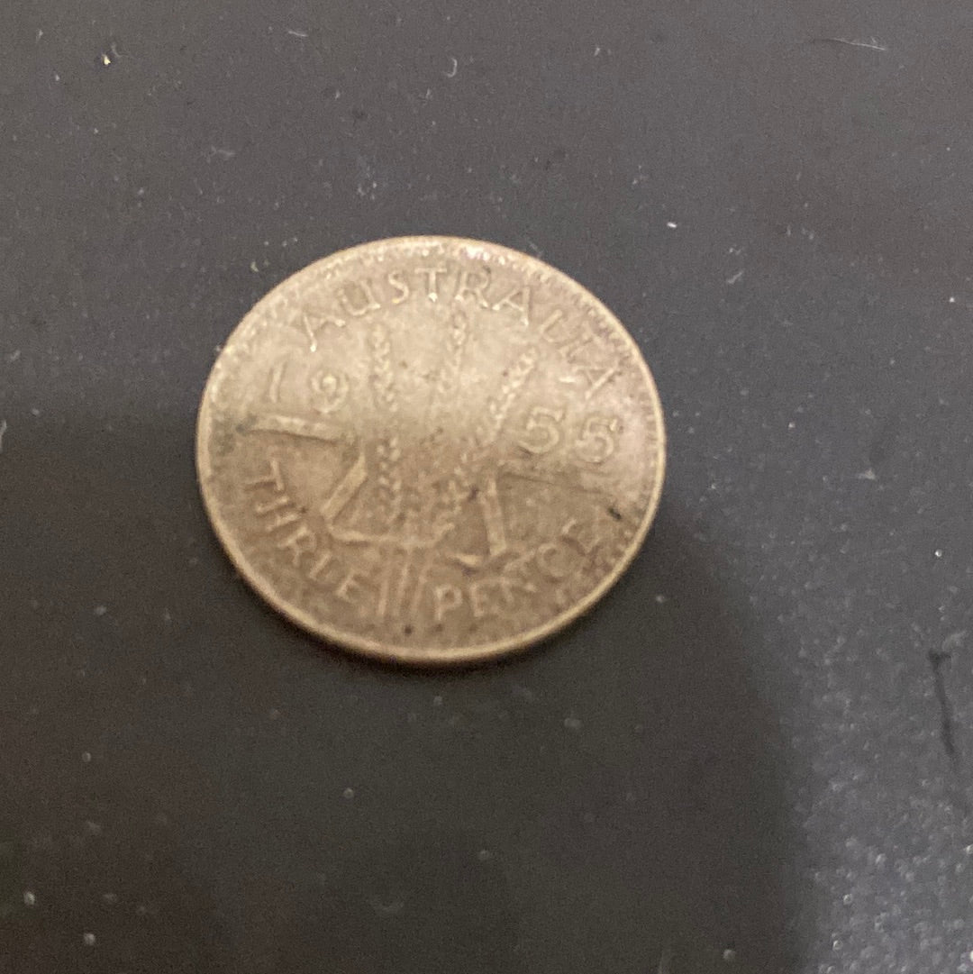 1955 THREEPENCE