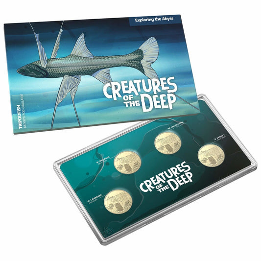 2023 CREATURES OF THE DEEP 4 COIN $1 PRIVY MARK SET RAM