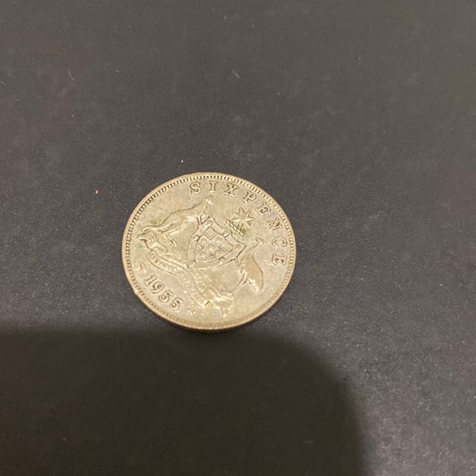 1955 SIXPENCE