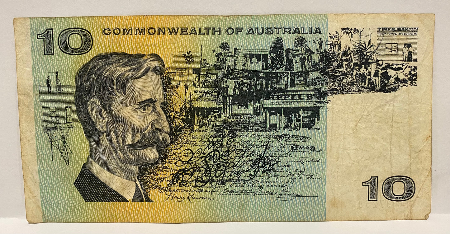 1967 $10 COMMONWEALTH OF AUSTRALIA COOMBS/RANDALL CIRCULATED CONDITION