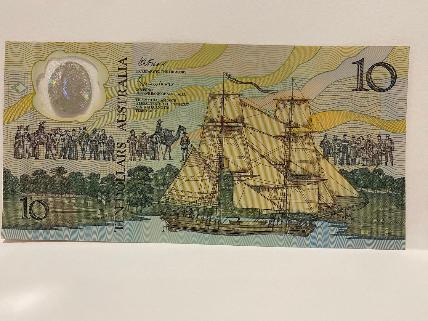 1988 $10 POLYMER BANKNOTE UNC WOTH FOLD