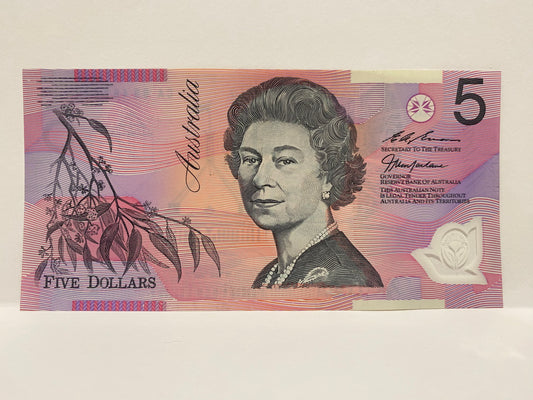 1998 $5 POLYMER BANKNOTE MCFARLANE/EVANS UNCIRCULATED