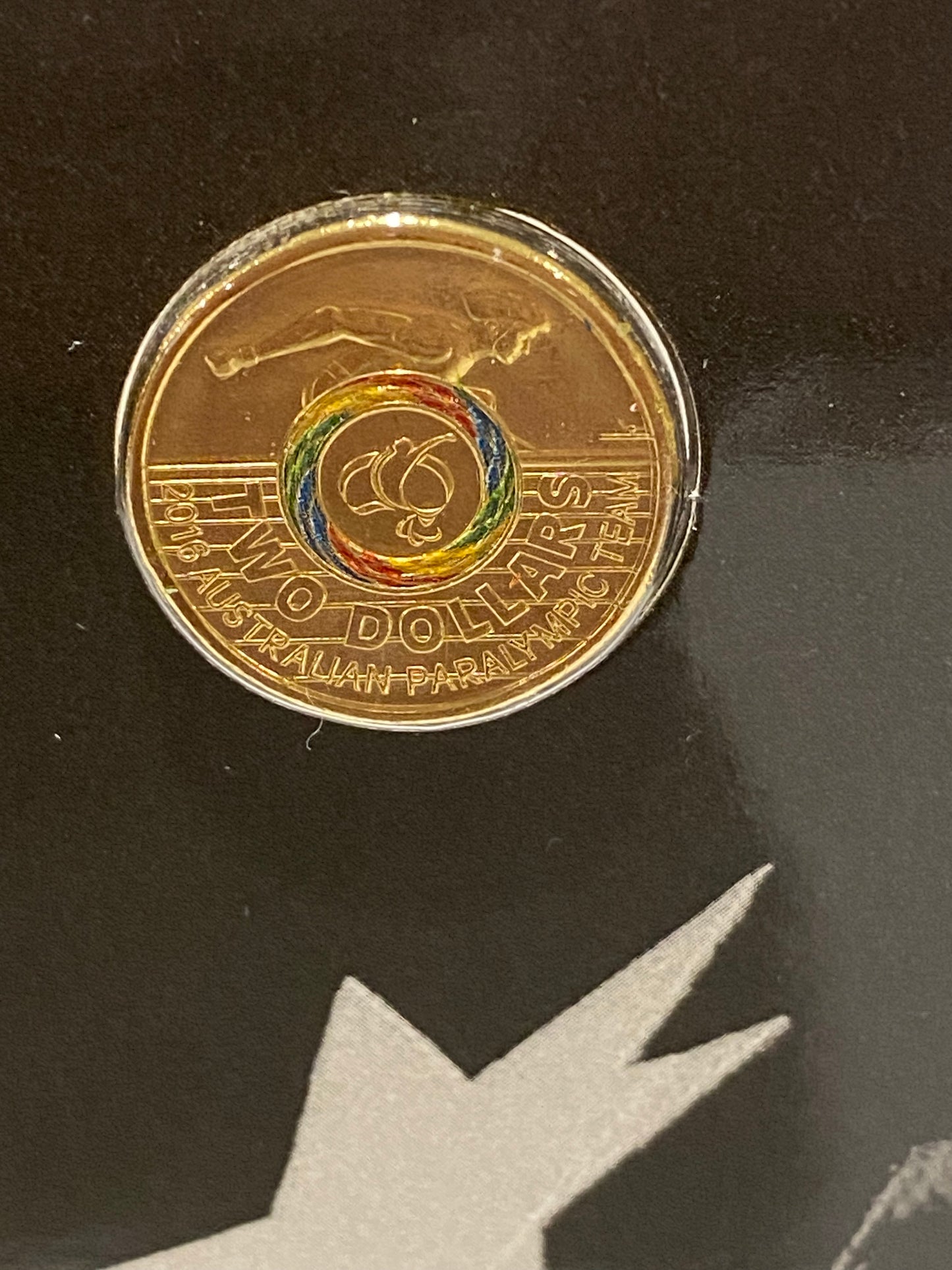 2016 RIO PARALYMPIC $2 COIN IN FOLDER