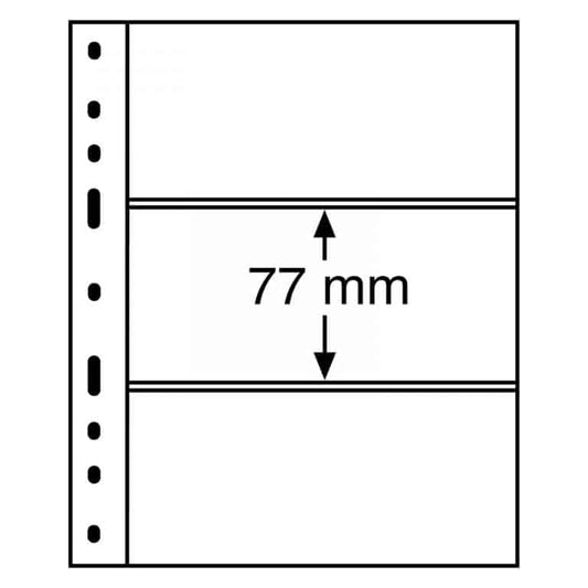 OPTIMA BANKNOTE 3 POCKET PAGES - OPTIMA 3C - PACK OF 5