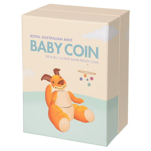 2024 $5 1 oz Fine Silver Proof Coin "Baby Coin" - Toy kangaroo