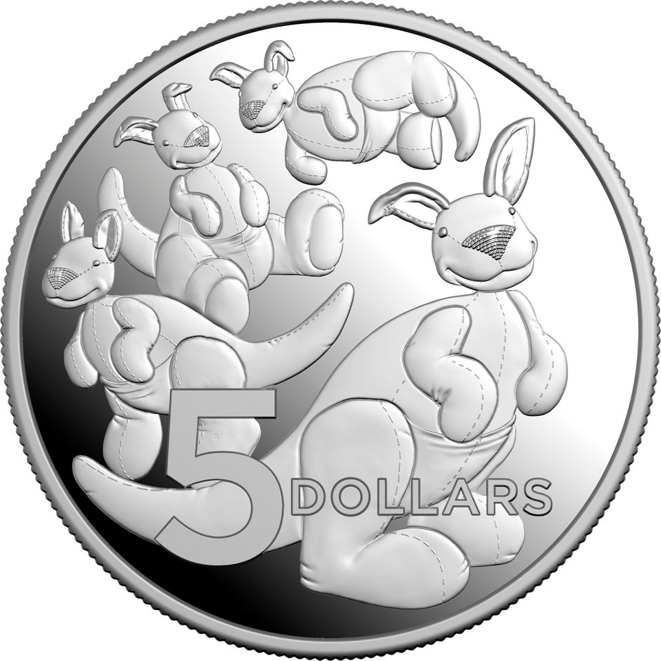 2024 $5 1 oz Fine Silver Proof Coin "Baby Coin" - Toy kangaroo