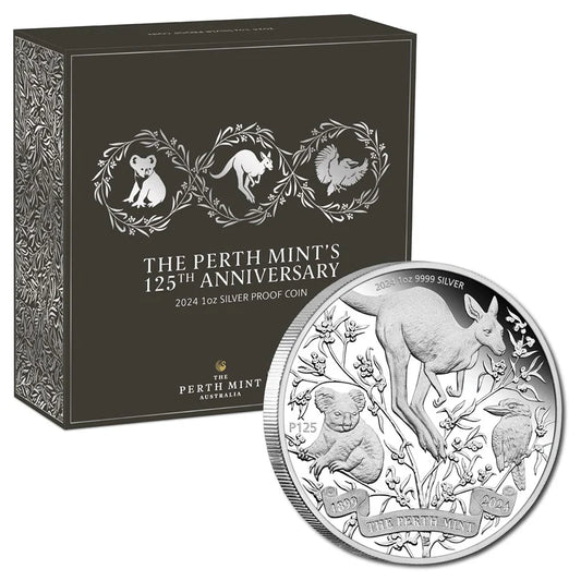 2024 PERTH MINT 125th ANNIVERSARY SILVER PROOF - KING CHARLES EFFIGY