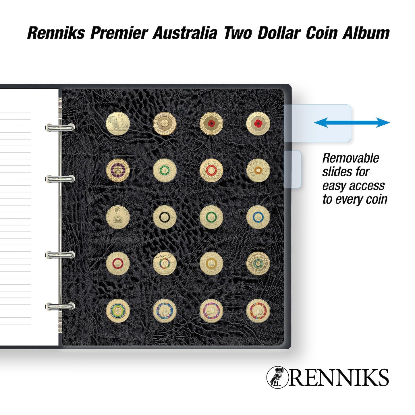 RENNIKS PREMIER AUSTRALIAN TWO DOLLAR COIN ALBUM - NEW PRODUCT