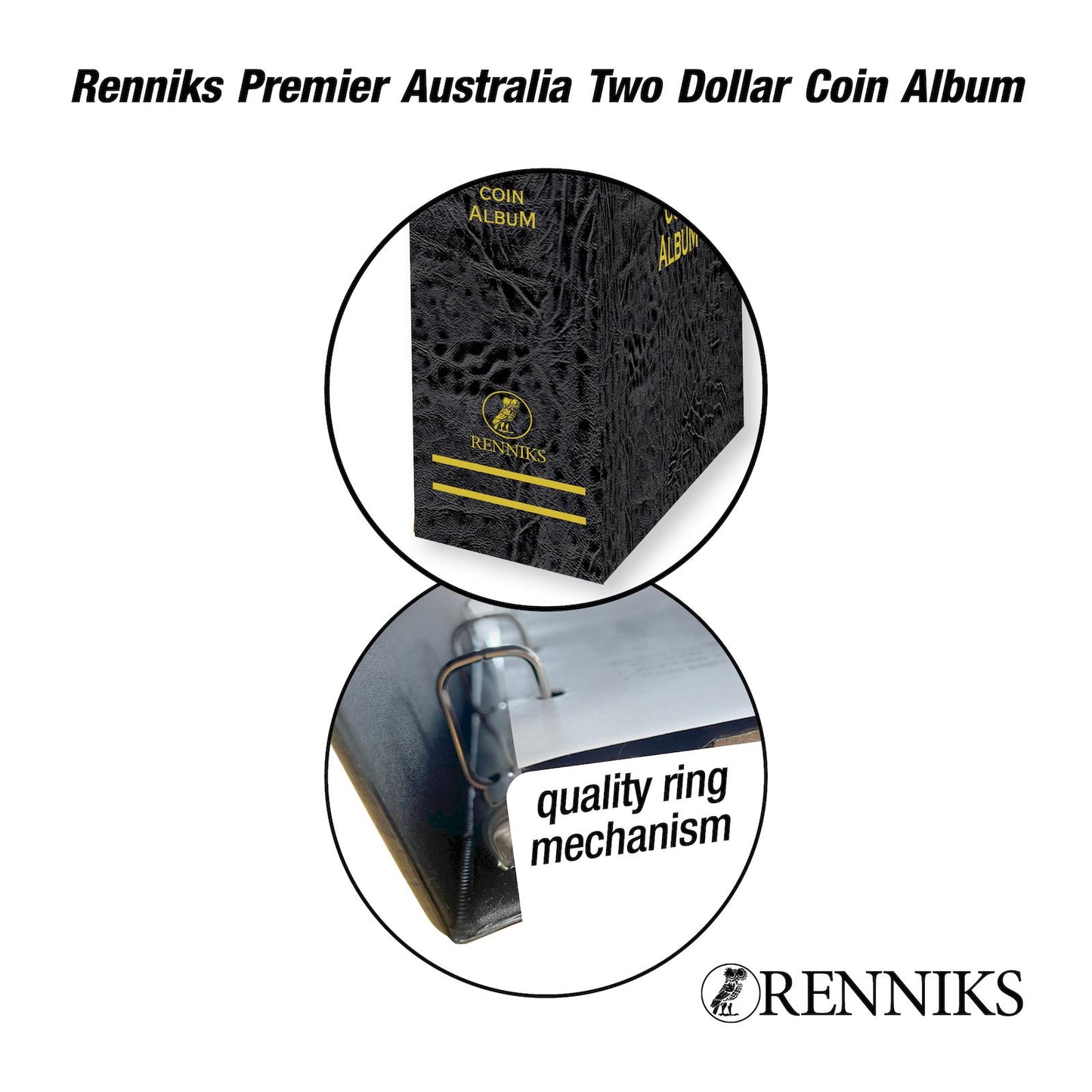 RENNIKS PREMIER AUSTRALIAN TWO DOLLAR COIN ALBUM - NEW PRODUCT